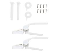 ECSiNG 1 Juego de Bisagras para Tapa de Asiento de Inodoro Kit de Repuesto de Bisagra de Plástico con Perno Tornillo Y Tuerca Accesorios de Fijación Adecuados para La Mayoría de Fundas de Asiento