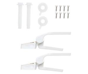 ECSiNG 1 Juego de Bisagras para Tapa de Asiento de Inodoro Kit de Repuesto de Bisagra de Plástico con Perno Tornillo Y Tuerca Accesorios de Fijación Adecuados para La Mayoría de Fundas de Asiento