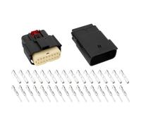ECSiNG 1 Juego de Conector de Cable de 16 Pines Conector de Luz de Lámpara Automotriz Modelo MX150 Conector Macho Hembra de 16 Pines con Terminales Compatible con Molex