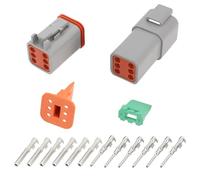 ECSiNG 1 Juego de Conector Eléctrico Impermeable de 6 Pines DT04-6P DT06-6S Compatible con Deutsch Compatible con DT Serie 6P Enchufe Sellado Automotriz