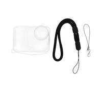 ECSiNG 1 juego de funda de silicona transparente blanca para cámara de acción, compatible con Insta360 GO Ultra, protector de lente