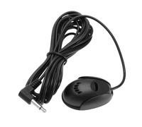 ECSiNG 1 micrófono adhesivo para radio GPS y DVD, cable de 3,5 mm, longitud de cable de 3 metros, adecuado para instalación en parasol, clips para salpicadero, 1 unidad