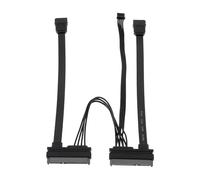 ECSiNG 1 Pieza Cable SATA Y de 7 Pines + 15 Pines Cable de Alimentación de Uno A Dos Longitud de 13,2cm Compatible con Los Requisitos de Alimentación para Dos Unidades de 2,5 Pulgadas