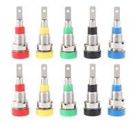 ECSiNG 10 Conectores Hembra Tipo Banana de 2 Mm Y 2,8 Mm para Instrumentos de Prueba 5 Colores