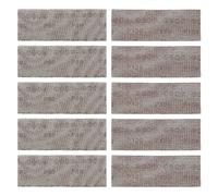 ECSiNG 10 hojas de lija de malla de 70 x 198 mm, almohadillas de lija de gancho y bucle, grano 80/120, sin polvo, papel de lija para lijadora orbital, bloque de lijado manual
