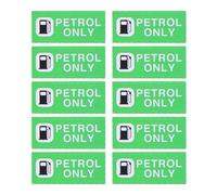 ECSiNG 10 Pegatinas de Gasolina para Coche Solo Gasolina Autoadhesivas Impermeables para Etiquetar Coche Furgoneta Camión Moto Vehículo (60 X 25 Mm)