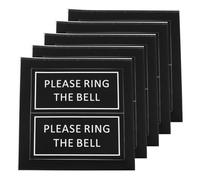 ECSiNG 10 Pegatinas Resistentes A La Decoloración con La Frase "Por Favor Toca El Timbre" para El Hogar La Oficina La Tienda 60 X 30 Mm Color Negro