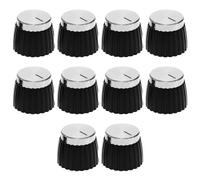 ECSiNG 10 perillas de audio, amplificador de perilla de audio, perilla de audio, compatible con Marshall Amp JCM 800 900 2000 Plexi JMP, negro y plateado