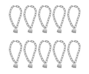 ECSiNG 10 Piezas Bloques Construcción Cadena Hierro Larga Modelo Compatible con LEGO 30104 Longitud 12,7 Cm Modelo Construcción Cadena Segmentada 21 Eslabones Gris Claro