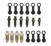 ECSiNG 10 Piezas Tornillos de Purga de Perno Hueco M6x1mm M7x1mm M8x1,25mm M10x1mm M10x1,25mm con Tapa de Goma para Reemplazo de Tornillo de Escape del Cilindro Maestro de Freno de Motocicleta