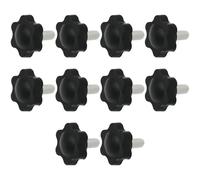 ECSiNG 10 tornillos de bloqueo de pedal M6 x 14 mm, tornillos fijos de pedal compatibles con Logitech G25 G27 G29 G920 G923 tornillo de apriete manual de flor de ciruelo