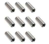 ECSiNG 10 Tuercas Reductoras de Conversión de Rosca Macho M8x1.25 A Rosca Hembra M6x1 Longitud de 20 Mm Acero Inoxidable 303