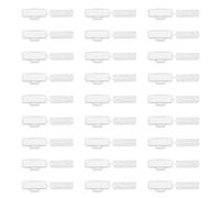 ECSiNG 100 Piezas Cajas de Etiquetas para Cables Clip de Cable Caja de Marcado A Prueba de Agua Caja de Identificación de Señalización Transparente de Cable de 30x10mm Caja de Etiquetas