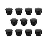 ECSiNG 100 tapones de agujero de negro de 10 mm a presión en tubo de orificio de bloqueo de 10-10.5 mm de acero para muebles de poste de inserto de extremo para armarios armarios armarios funiture