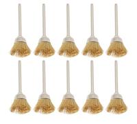 ECSiNG 10pcs Cepillos de Alambre de Latón Minicepillo de 3mm Herramienta Rotativa Cepillo de Alambre de Latón para Metal Madera Piedra Limpieza de Superficies Eliminación de óxido Pulido