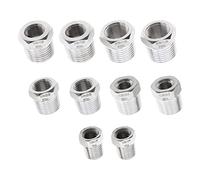 ECSiNG 10x Adaptador de Casquillo Roscado Hembra A Macho 1/8 A 1/4 3/8 A 1/2 1/4 A 3/8 1/8 A 3/8 1/4 A 1/2 Conector BSP Acero Inoxidable 304 para Unir Aire Manguera de Línea