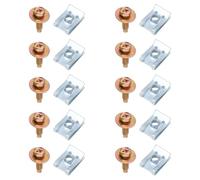 ECSiNG 10x Tuercas Rápidas M6 y Tornillos Kit Clip en u Compatible con Mercedes-Benz para Parachoques Moldura Cubre Cárter Guardabarros