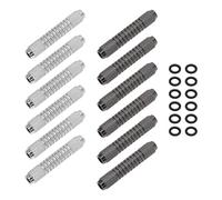 ECSiNG 12 barriles de Dardos con Juntas tóricas de Goma de dardo, 14 Gramos, Accesorios de Dardos de Repuesto, Rosca Interna 2BA (6 Negros y 6 Plateados)