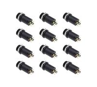 ECSiNG 12 Uds Mini Conector Hembra Estéreo de 3,5mm con Tuercas Conector de Soldadura para Montaje en Panel Estéreo de 3,5mm Conector de Audio Y Vídeo para Auriculares 4 Polos Chapado en Oro