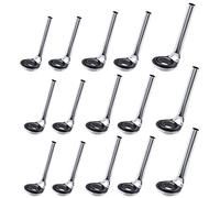 ECSiNG 15 Piezas de Línea de Pesca Guía Giratoria Anillos de Ojos Kit de Reparación de Puntas de Caña de Pescar Guía de Caña de Pescar Punta de Varios Tamaños Suministros de Pesca Plata