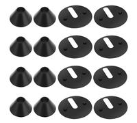ECSiNG 16 Piezas Bisagras para Inodoro Placa Base Juegos de Almohadillas Arandelas para Asiento de Bisagra Reemplazo de Arandela de Goma Fijaciones de Bisagra para Inodoro Antideslizantes Arandelas