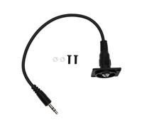 ECSiNG 1pc Adaptador de Audio TRS 3,5 Mm para Montaje en Panel Macho A Hembra Extensor de Adaptador de Audio con Tornillos Y Tuercas para Teléfono Inteligente Computadora Portátil Tableta 200 Mm