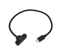 ECSiNG 1PC Cable Adaptador de Panel USB 2.0 Tipo C con Tornillo Montaje Cable USB 2.0 Tipo C de 3 A 6 Núcleos 22/28 AWG 30 Cm para Portátiles Tabletas Productos Digitales Negro
