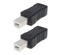 ECSiNG 2 Adaptadores de Extensión USB B 2.0 Macho A Mini USB Hembra Aptos para Impresoras Escáneres Interfaz de Audio Y Grabación