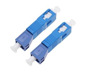 ECSiNG 2 adaptadores de fibra óptica monomodo 9/125 SM SC macho a LC hembra convertidor de fibra óptica híbrido para red Ethernet y equipo de comunicación óptica