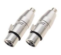 ECSiNG 2 adaptadores XLR Hembra de 3 Pines a RCA Hembra, Conector de micrófono de Audio XLR a RCA, Adaptador convertidor de micrófono, Adaptador de extensión de micrófono