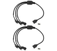 ECSiNG 2 cables adaptadores ARGB hembra a SM macho de 5 V 3 pines de 1 a 3 cables divididos ARGB de 30 cm para tiras LED de PC de 5 V ARGB ventilador chasis de computadora