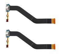 ECSiNG 2 cables flexibles de puerto de carga USB, placa plana, cable de enchufe trasero, placa de carga USB, cable flexible compatible con Samsung Galaxy Tab 4 10.1 SM-T530 T531 T535