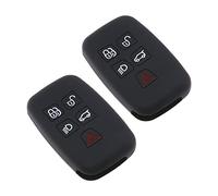 ECSiNG 2 carcasas para llave de coche con 5 botones, de silicona, compatible con Evoque Freelander 2, Jaquar, XE, XF, XJ,