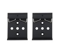 ECSiNG 2 clips de montaje de riel DIN de 35 mm de aleación de aluminio para instalación de placa de circuito, color negro