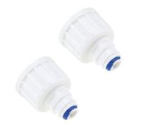 ECSiNG 2 conectores de rosca hembra BSP de 3/4 pulgadas a conector de grifo de 1/4 pulgadas, conector recto RO rápido para manguera de jardín, ósmosis inversa, sistema de agua RO