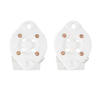 ECSiNG 2 Conectores de Tubo de Válvula de Montaje en Chasis de Cerámica de 4 Pines 58 X 42 X 15 Mm Compatibles con Tubo Electrónico 300B 2A3.