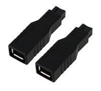 ECSiNG 2 Convertidores IEEE1394 de 6 Pines Hembra A 9 Pines Macho Compatible con Firewire 400 A 800