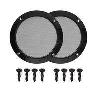 ECSiNG 2 Fundas Protectoras para Altavoces de Rejilla de Altavoz de 5 Pulgadas con Tornillos de fijación, Sistema de Audio, Accesorios de Bricolaje, Color Negro