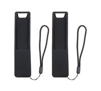 ECSiNG 2 fundas protectoras para control remoto de Smart TV, funda de silicona con correa de mano compatible con Samsung BN59-01241A/BN59-01242A/BN59-01260A/BN59-01266A, color negro