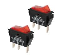 ECSiNG 2 interruptores basculantes rojos de 12 V, 20 A, 3 pines, 2 posiciones, LED, compatible con frigorífico Electrolux Dometic Caravan