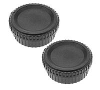 ECSiNG 2 Juegos de Tapa Frontal de la Lente Trasera de Repuesto Compatible con Nikon D7500 D7200 D7100 D7000 D5600 D5300 D5200 D5100 Accesorios de cámara Negro