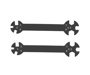 ECSiNG 2 llaves de llave RC 6 en 1, multifuncional, tamaño pequeño, portátil, buena mano de obra, alta dureza, adecuada para tuercas M3 M4 M5 M5.5 M7 M8