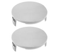 ECSiNG 2 Piezas de Cubierta de Carrete de Recortadora Compatible con LUX E-RT 550/27 B Cortadora de Césped 78,9 X 31,6 Mm Tapa de Cortadora de Césped Cubierta de Cabezal de Cortadora de Césped Gris
