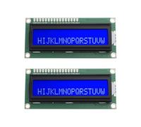 ECSiNG 2 Piezas Módulo de Pantalla LCD 1602 16 X 2 LCD Serial Fondo Azul con Placa de Visualización de Texto Blanco CC 5 V 80 X 36 Mm Compatible con A-rduino Raspberry Pi