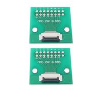 ECSiNG 2 placas convertidoras FPC de 15 pines de 0,5 mm en el lado trasero de 1,0 mm a DIP de 2,54 mm para portátiles, reproductores de DVD y monitores LCD