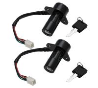 ECSiNG 2 Set Cerraduras de Encendido de 6 Cables para Motocicletas Cerraduras de Encendido de Seguridad para Motocicletas con Llaves Compatible con Suzuki GS125