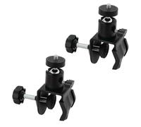 ECSiNG 2 Soportes de Abrazadera de Montaje para Cámara de 1/4 de Pulgada Ajustables con Apertura Máxima de 3,5 Cm Y Rotación de 360° para Cámaras de Seguridad Domésticas de Interior Y Exterior