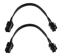 ECSiNG 2 Uds ATX 4 Pines Macho A Hembra Cable de Extensión de Alimentación de CPU para Computadora de Escritorio Fuente de Alimentación de 12V Y Conector de Alimentación de CPU 18 AWG 22cm