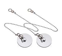 ECSiNG 2 uds tapón para lavabo de baño, tapón cromado para fregadero de bañera, tapón de drenaje de Metal, accesorios para el baño del Hotel en casa, 45mm/ 1-3/4 pulgadas, plateado