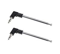 ECSiNG 2 unids 3.5mm Jack FM Radio TV 4 Secciones Antena telescópica Compatible con teléfono Celular FM Radio Interior Bluetooth Receptor estéreo AV Audio Vedio Receptor de Cine en casa